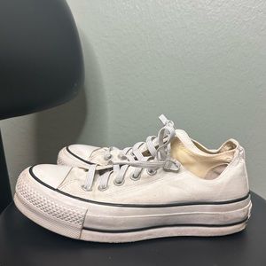 Size 7 platform white converse sneaker